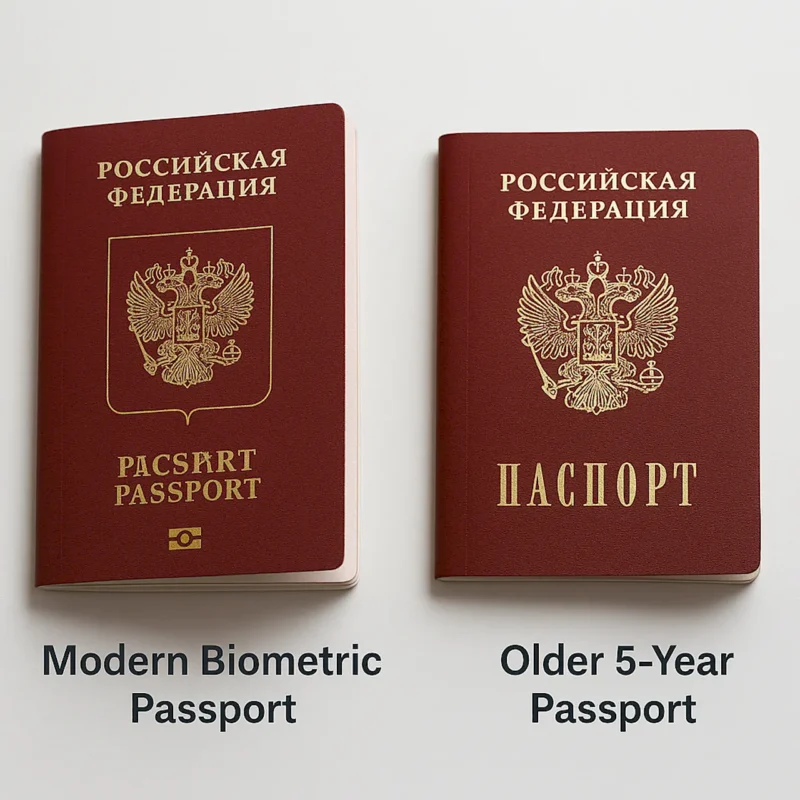 Сравнение биометрического паспорта с чипом и обычного 5-летнего паспорта для поездки в Европу