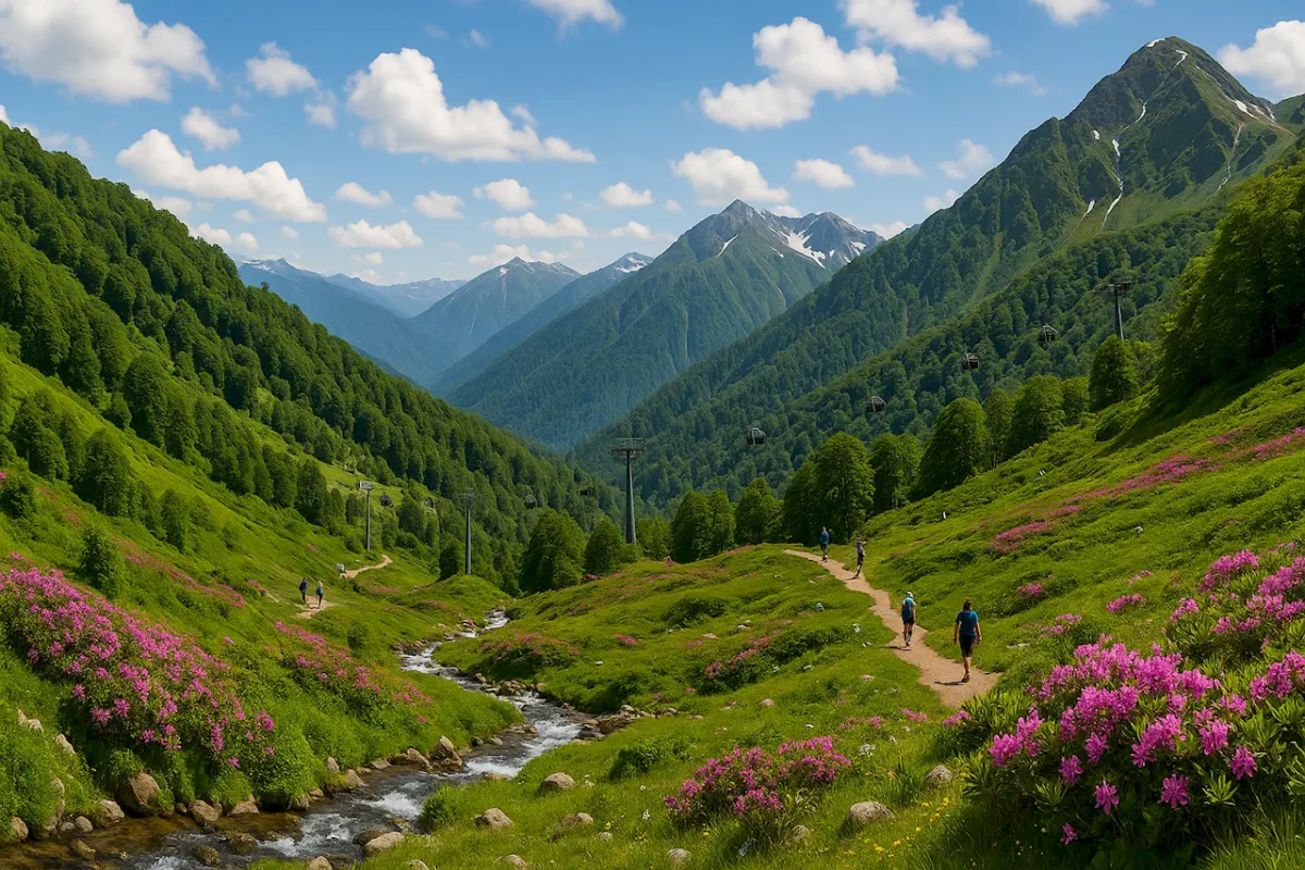 Лето: зеленые горы и прохлада - Погода на Красной Поляне