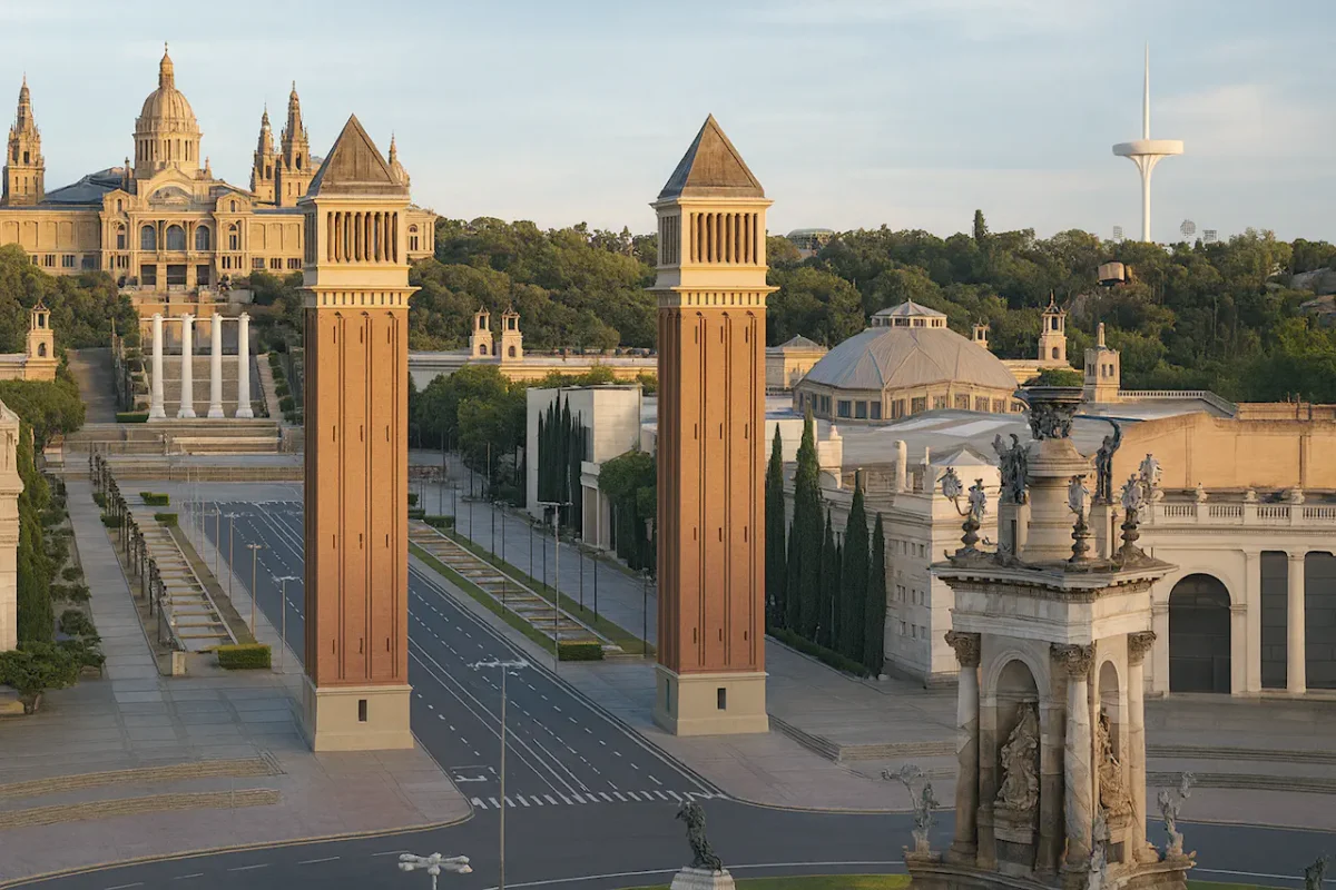 Венецианские башни - Площадь Испании (Plaza de España) в Барселоне