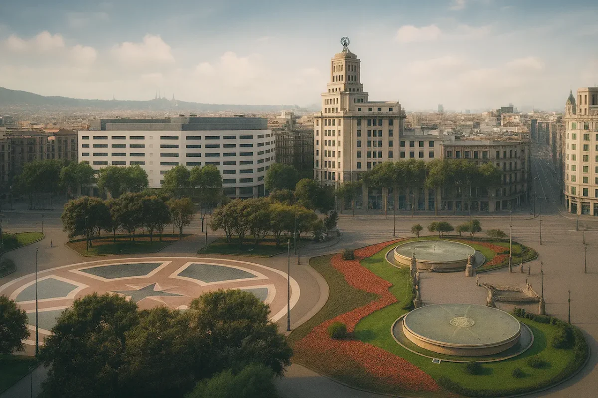 Площадь Каталонии (Plaça de Catalunya) в Барселоне